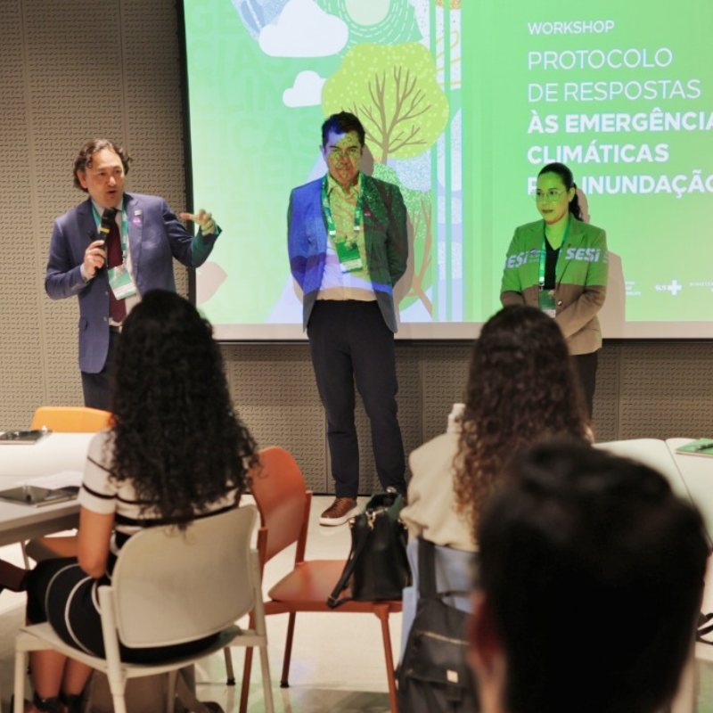 Workshop do SESI Saúde apresenta protocolo de resposta às emergências climáticas por inundação